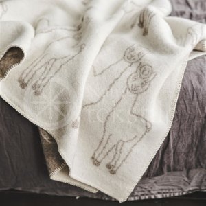 Wool blanket ,,Alpaka" beige